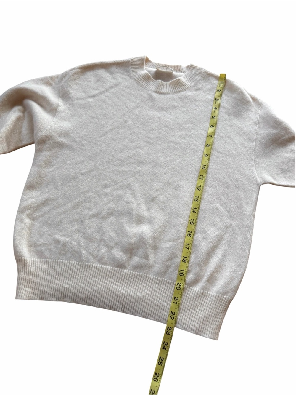 Aritzia Wilfred Cream Cashmere Wool Crewneck Sweater - Picture 8 of 9